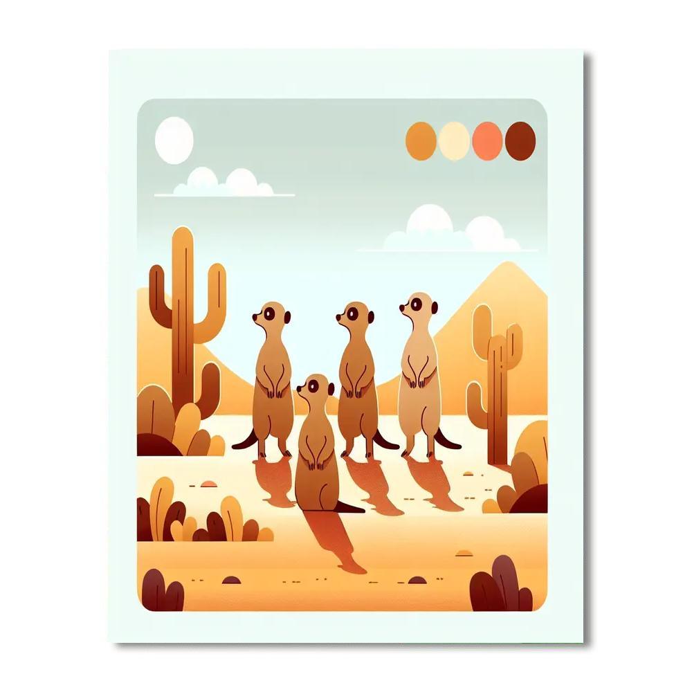 Marvelous Meerkat Manor Number Painting