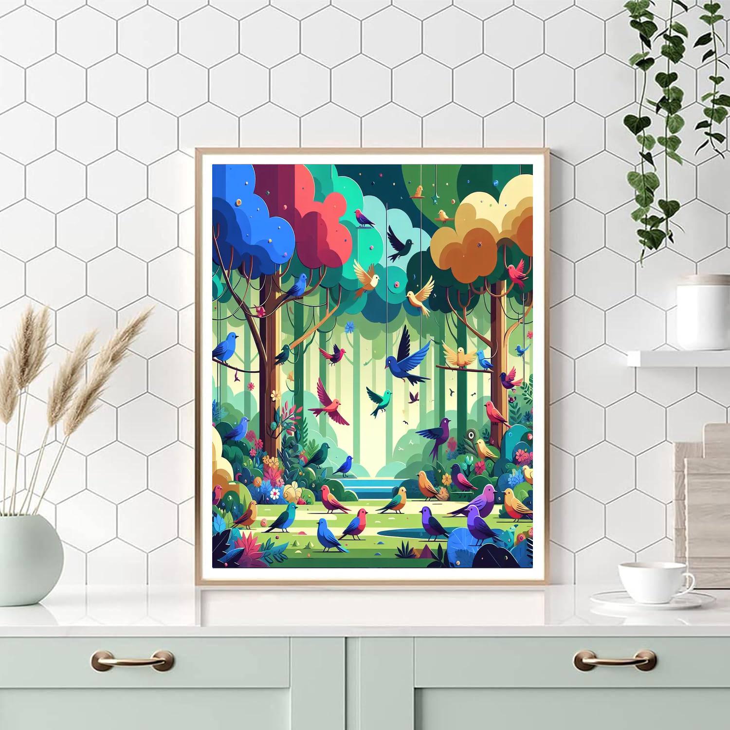 Fantasy Feathered Friends Painting Number Kit