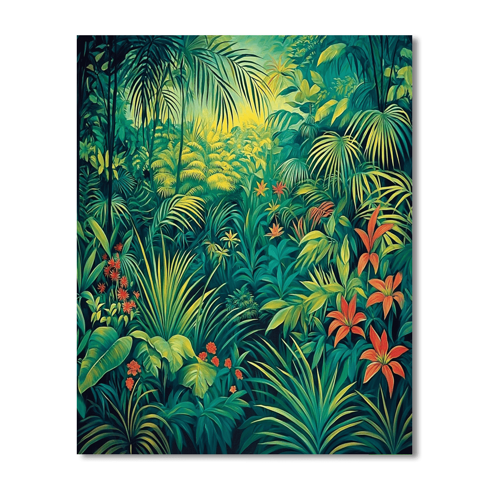 Henri Rousseau Inspired Rousseau's Enchanted Jungle  Painting By Numbers Kit