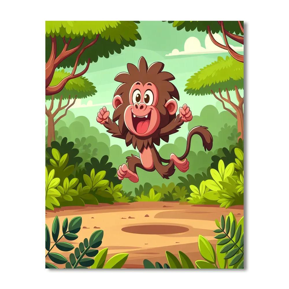 Bouncing Baboon Numbered Painting Kits