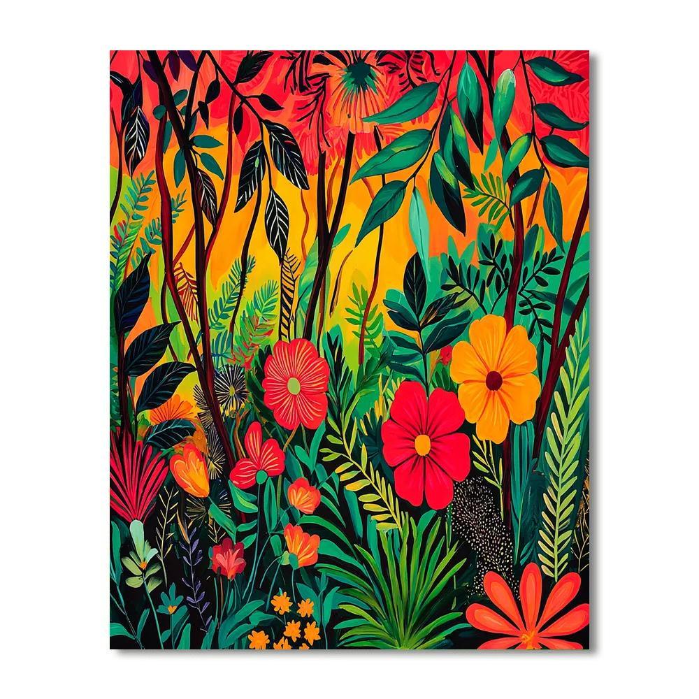 Frida Kahlo Inspired Nature's Resilience Symphony  Painting By Numbers Kit