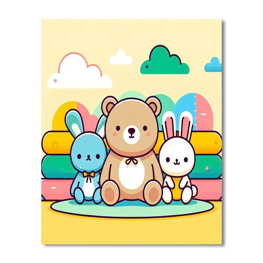 Cuddle Time Animal Friends Paint By Numbers Art