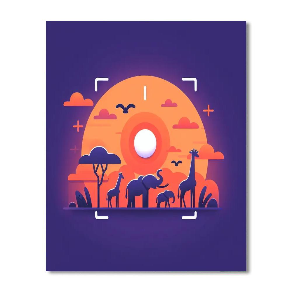 Sunset Safari Journey Numbered Painting Kits