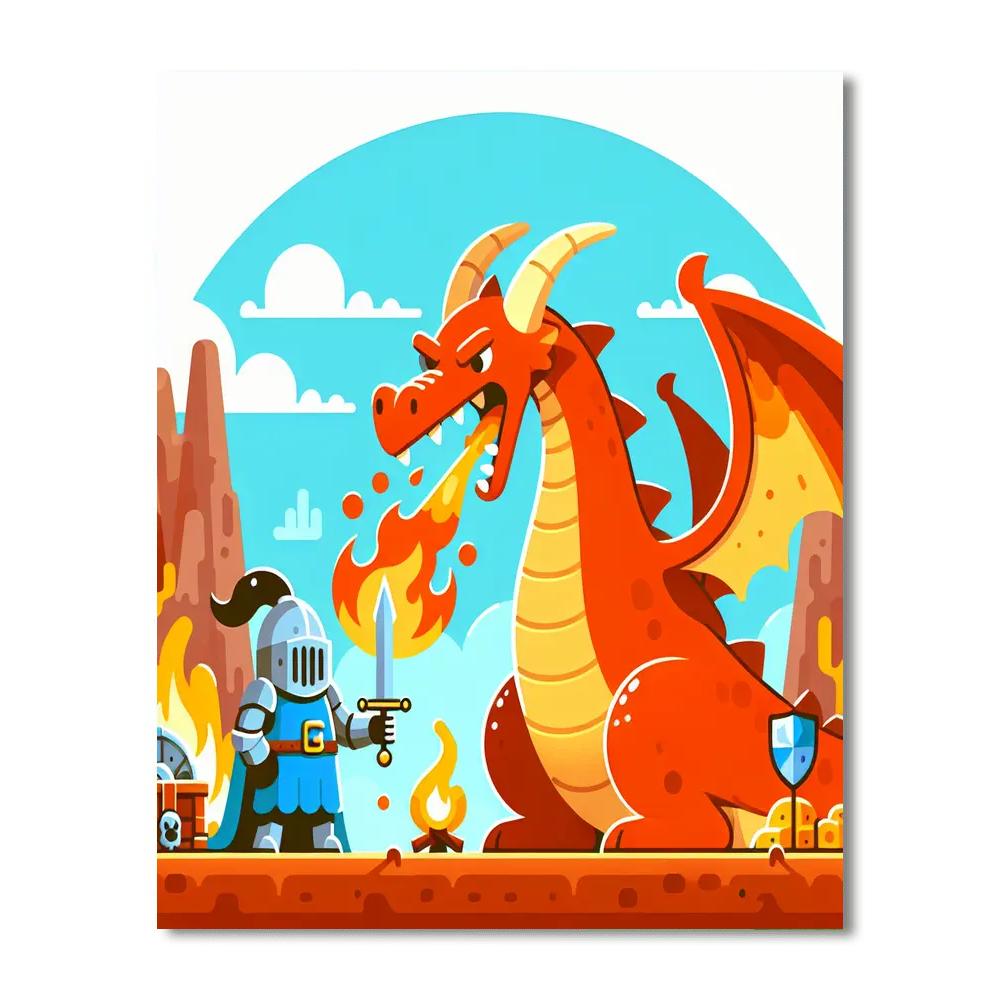 Fire-breathing Dragon Quest Paint By Number