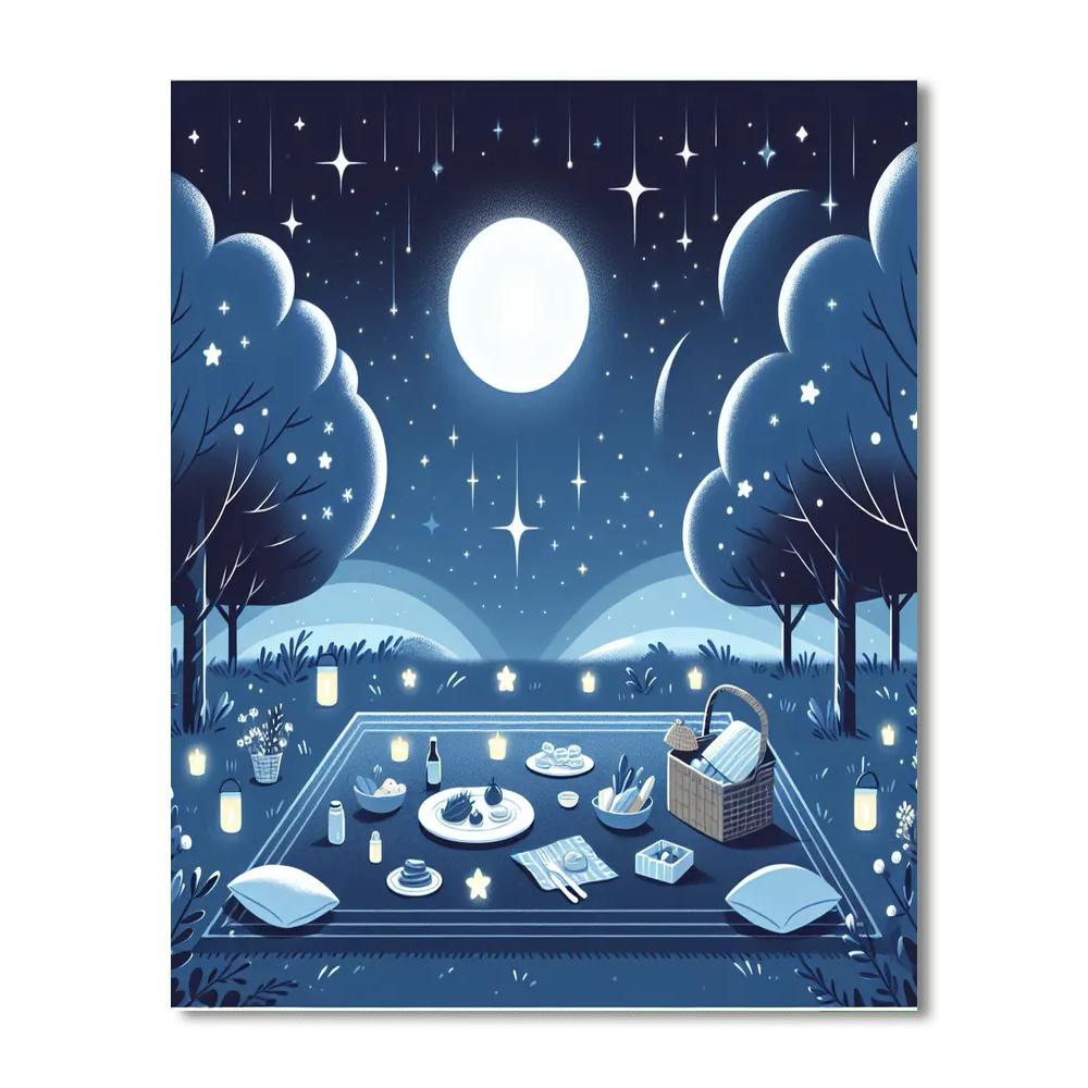 Dreamy Night Sky Picnic Paint By Color