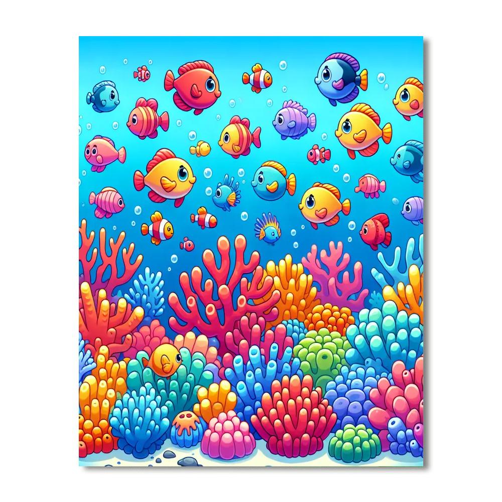 Creative Coral Reef Number Painting