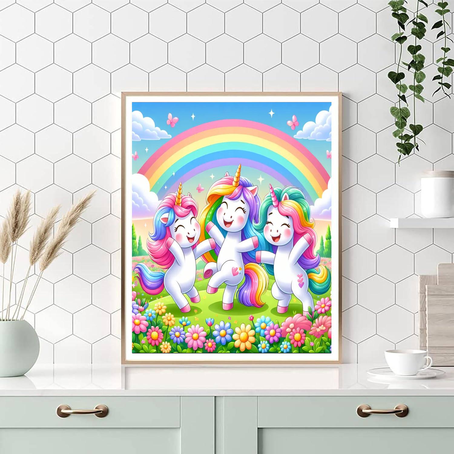 Merry Magical Unicorns Numbered Painting Kits