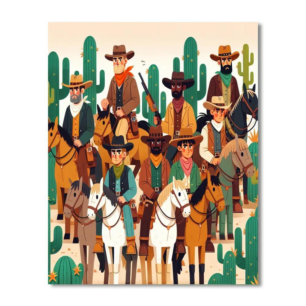 Wild West Pioneer Expedition Numbered Painting Kits