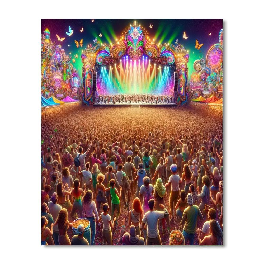 The Okeechobee Music Festival - Usa Numbered Painting Kits