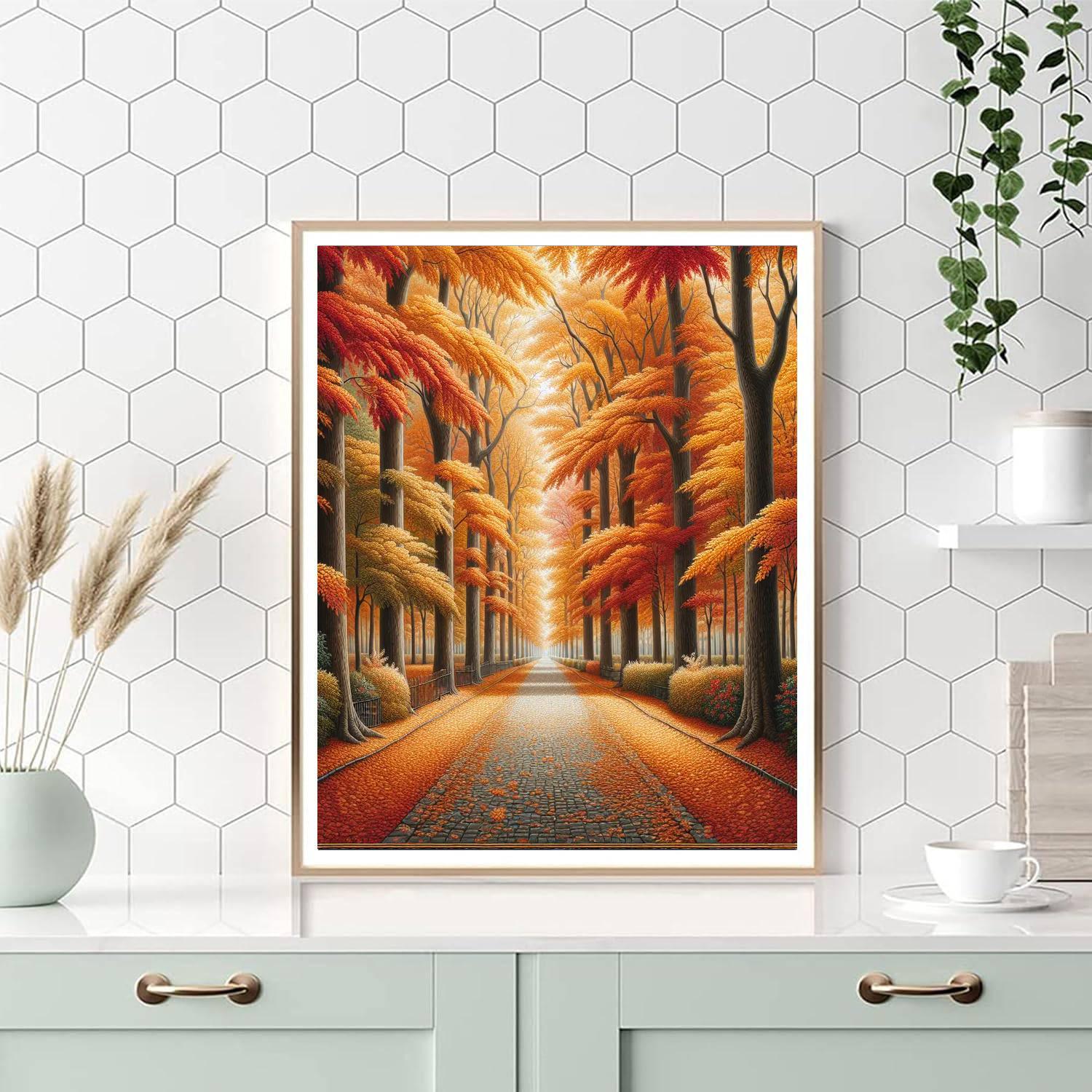 Crisp Autumn Trail DIY Paint By Numbers