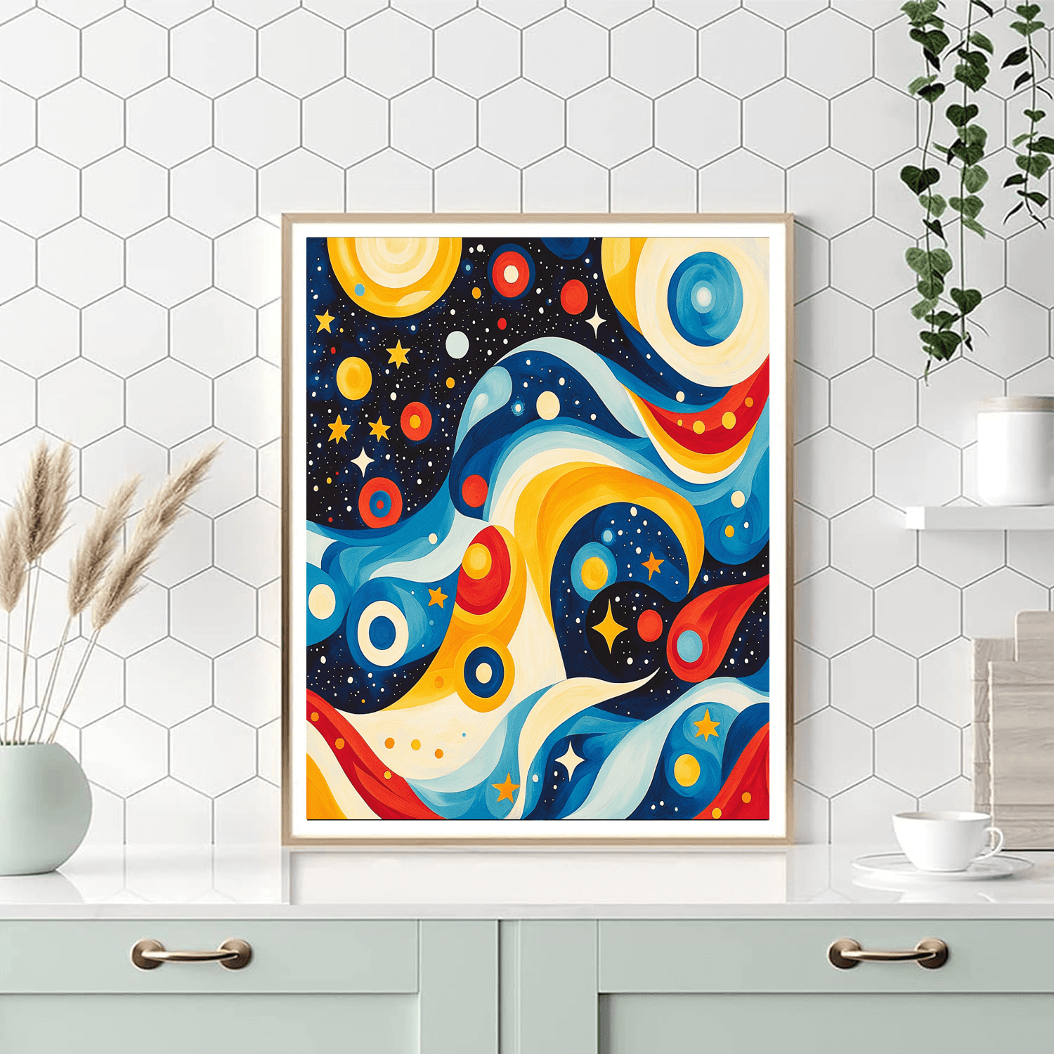 Joan Miró Inspired Solar Serenade  Paint By Numbers Art