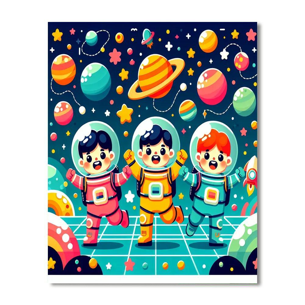 Adventures Of Space Pioneers Paint By Color
