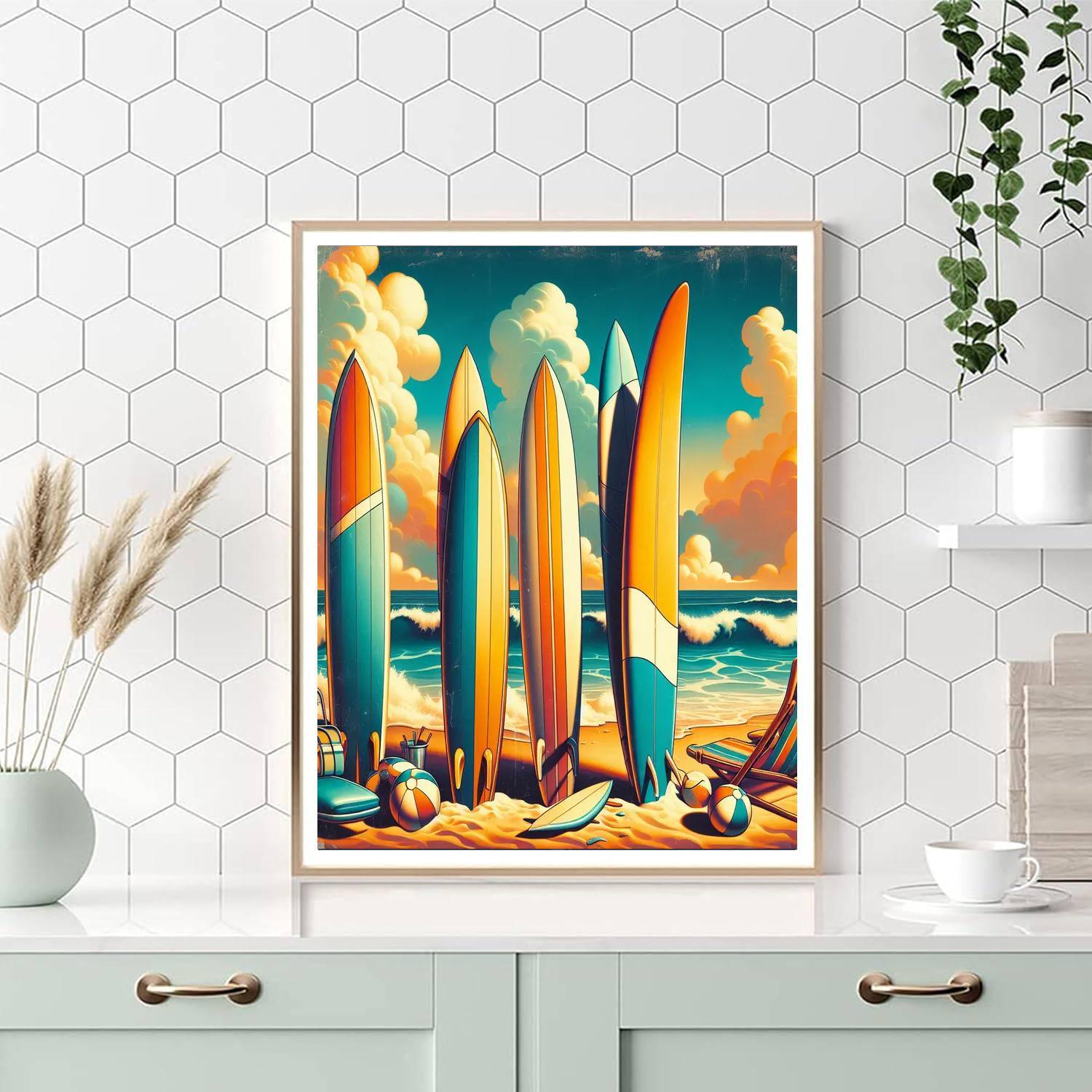 Retro Surf Vibes Paint By Numbers