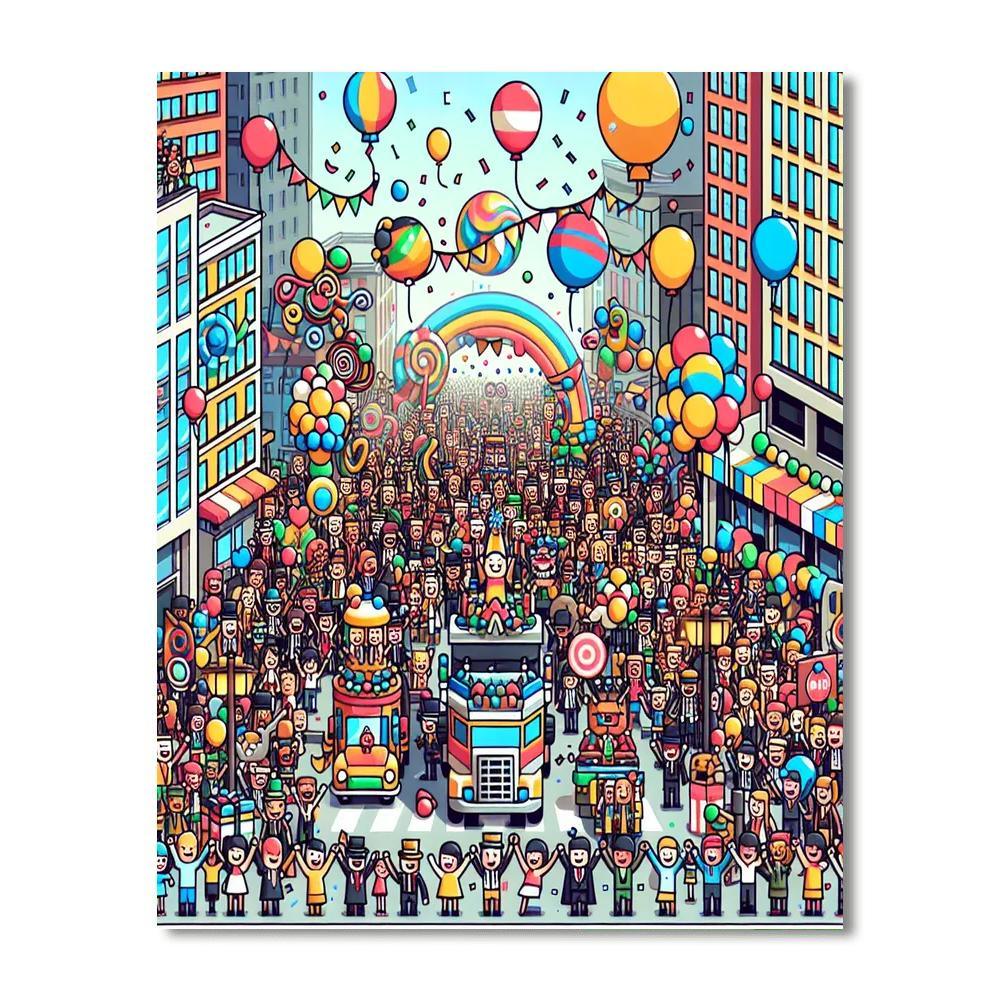 Joyful City Celebration Painting By Numbers Kit