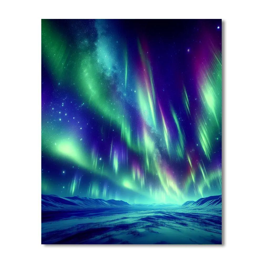 Enchanting Aurora Borealis Paint By Color