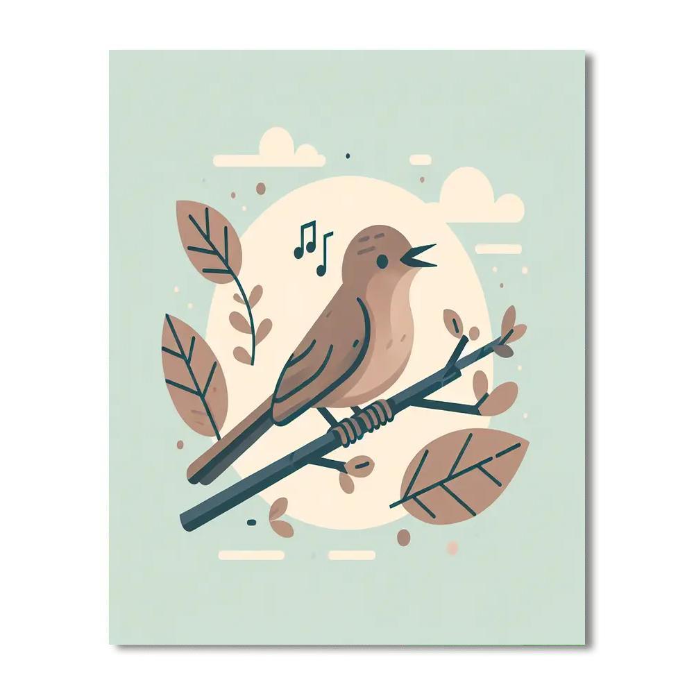 Nutty Nightingale Notes Paint By Color