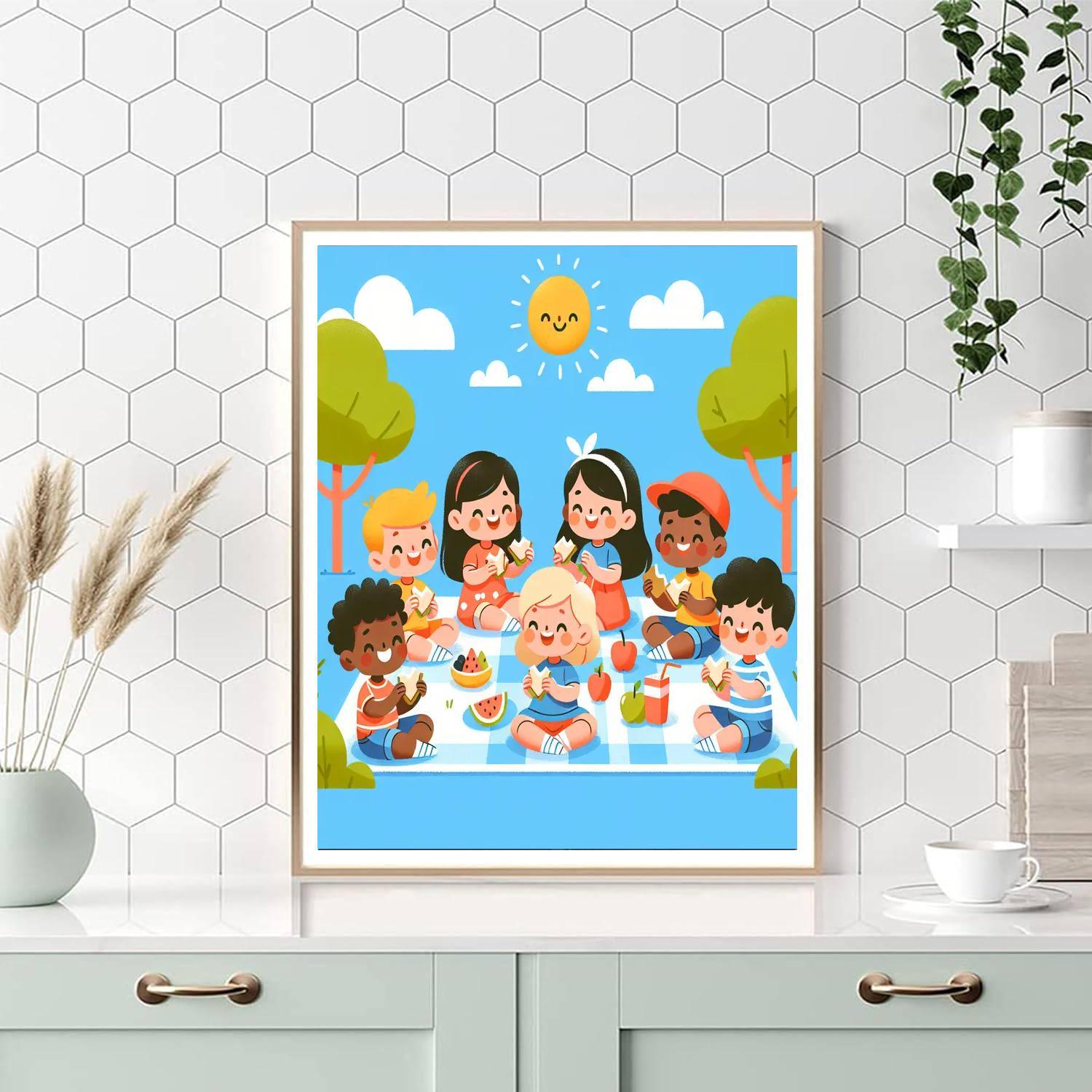 Joyful Picnic Time Paint By Numbers Kits
