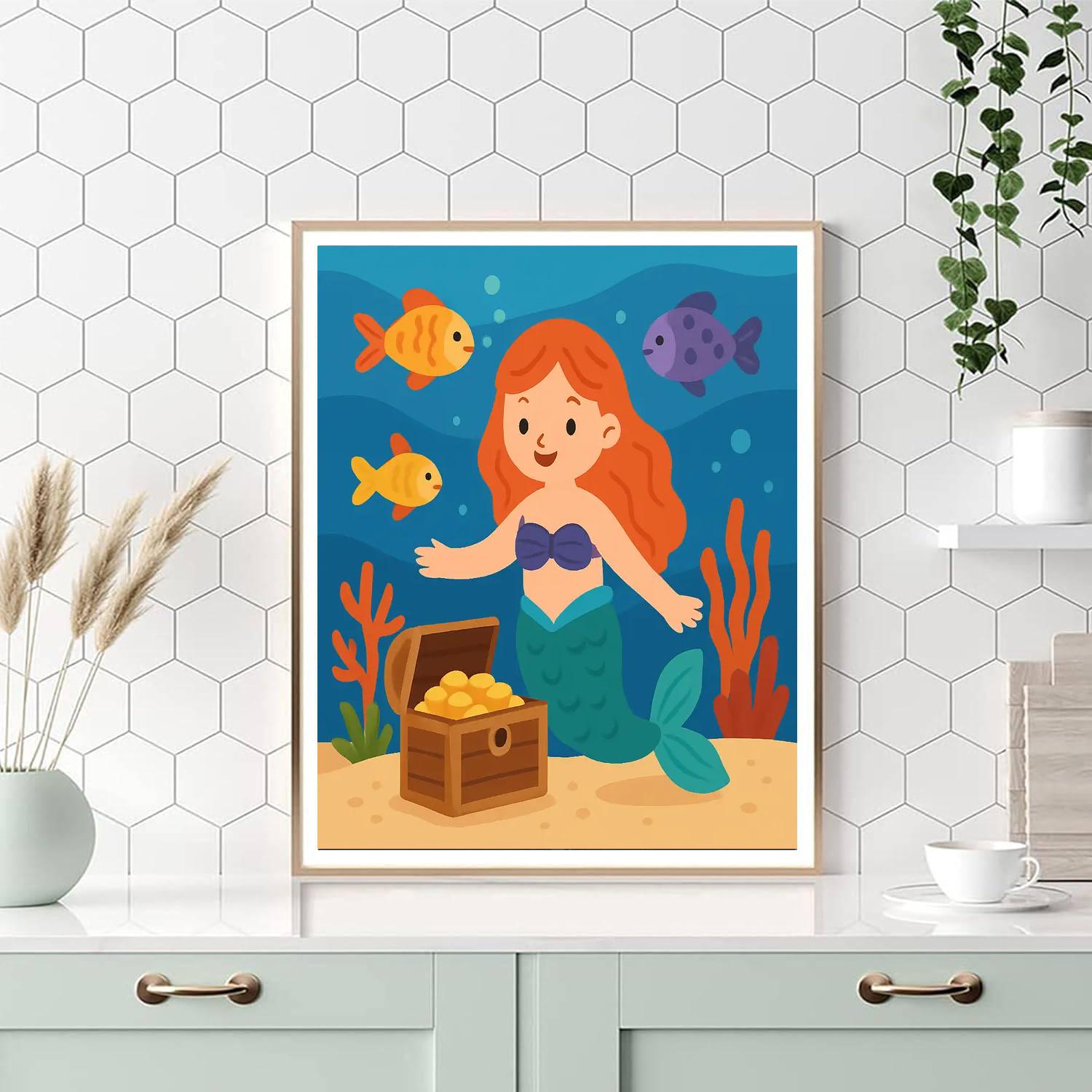 Underwater Mermaid's Secret Paint By Number