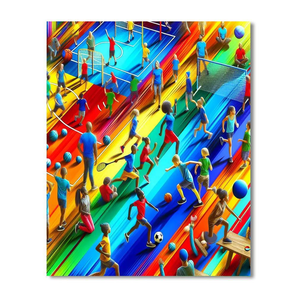 Vibrant Sports Adventure Paint By Color