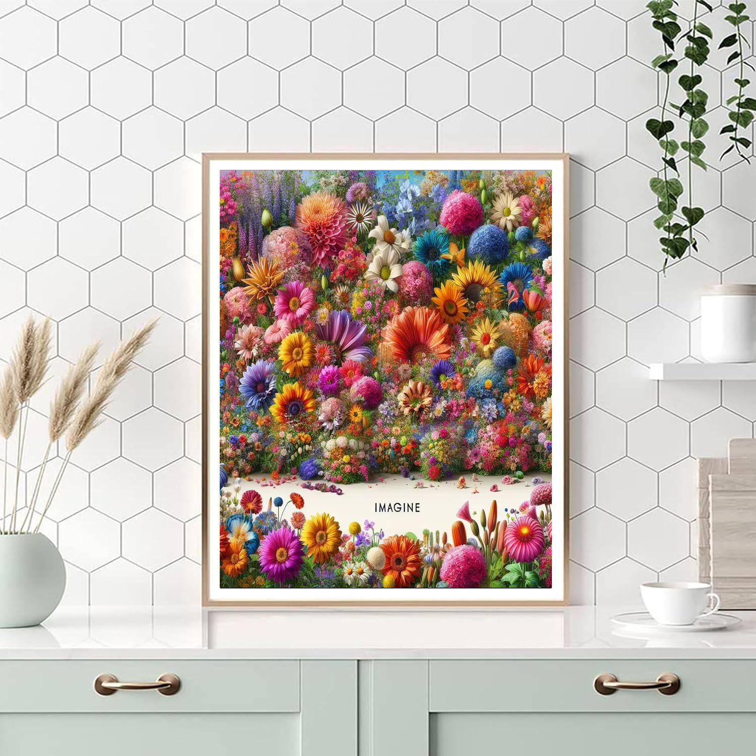 Joyful Garden Bloom Numbered Painting Kits