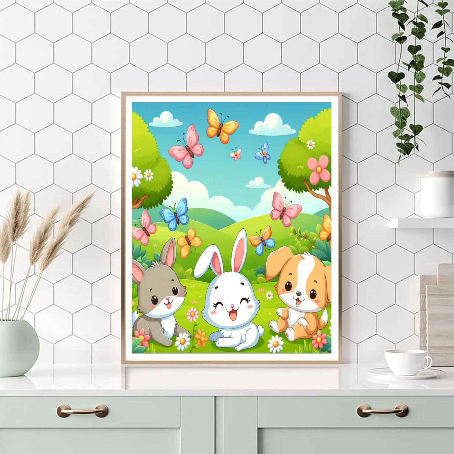 Cuddly Creature Gathering Paint By Number