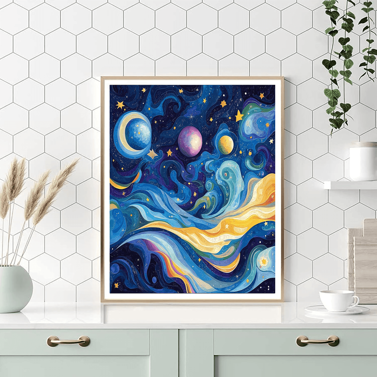 Wassily Kandinsky Inspired Celestial Embrace  Paint By Numbers