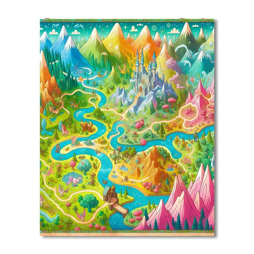 Fantasy World Map Paint By Numbers Art