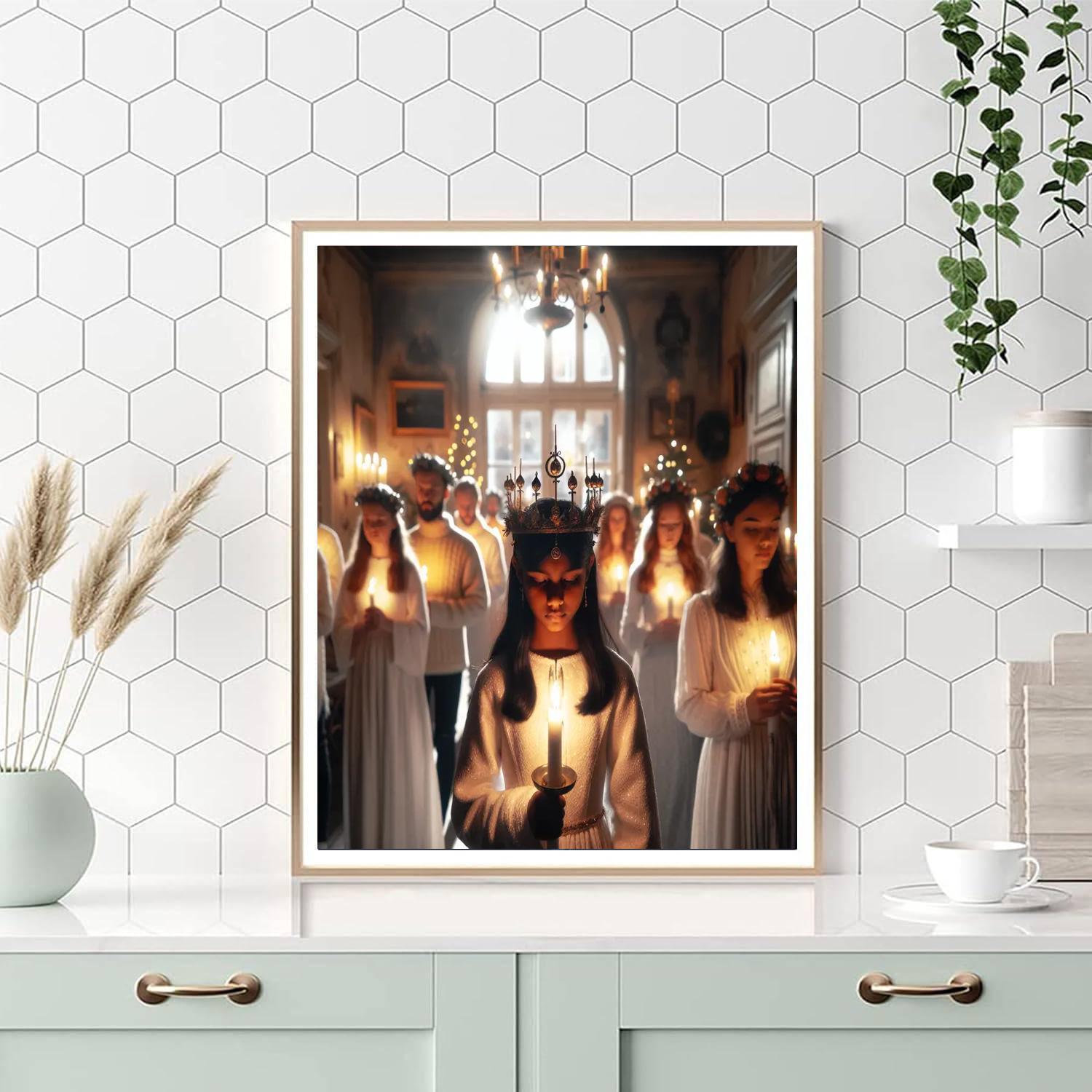 Santa Lucia Day - Sweden Number Painting