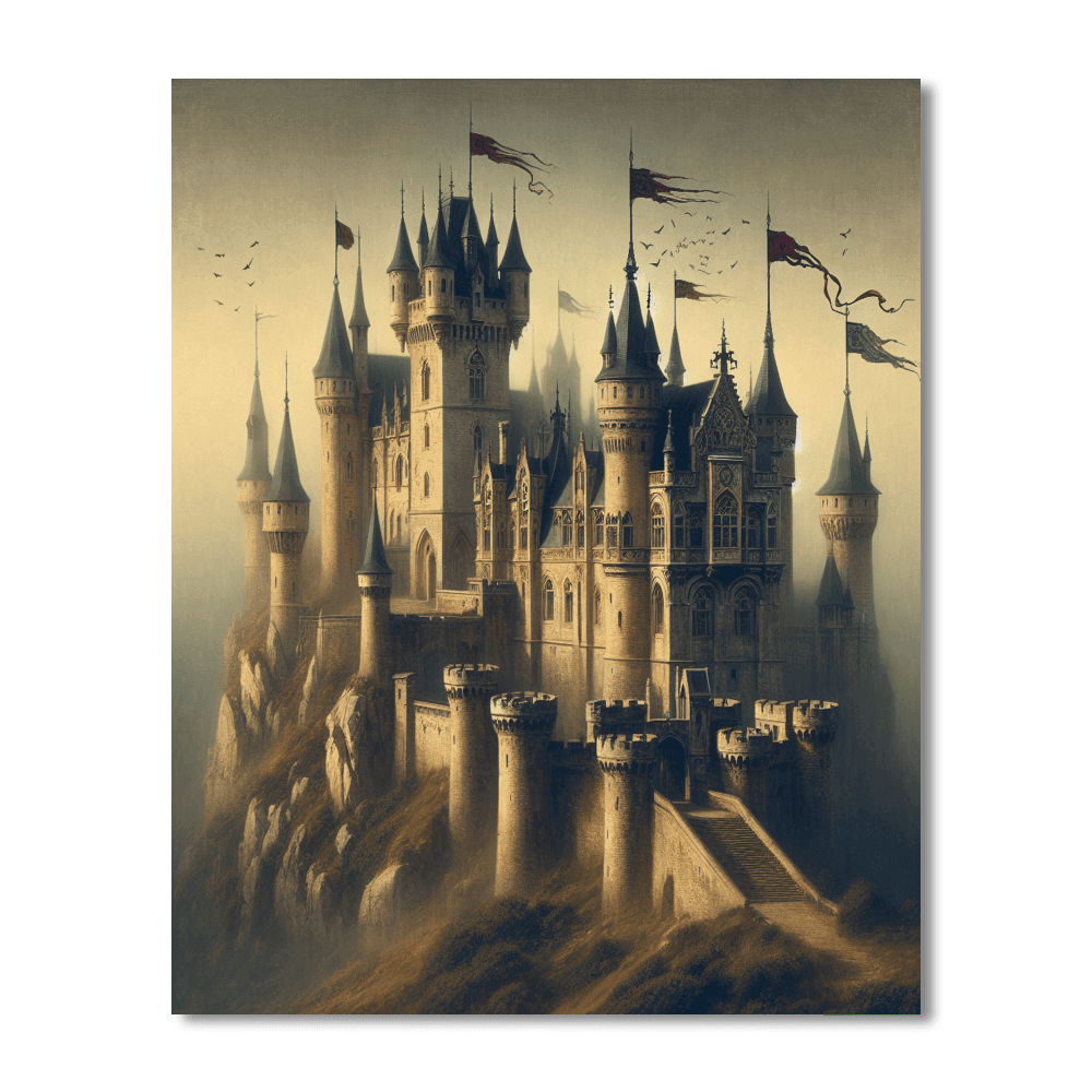 Medieval Castle Glory Number Painting