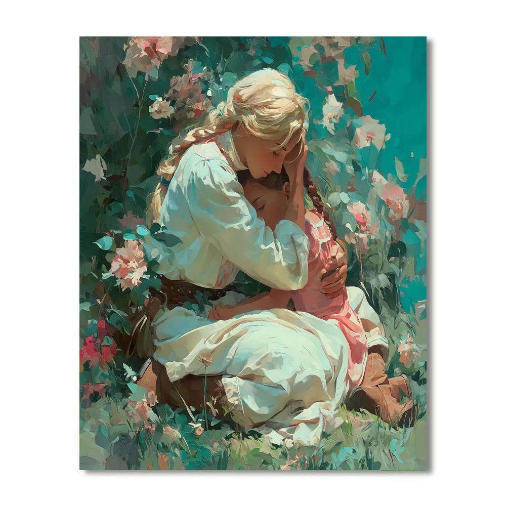 Embrace Of A Mother Paint By Color