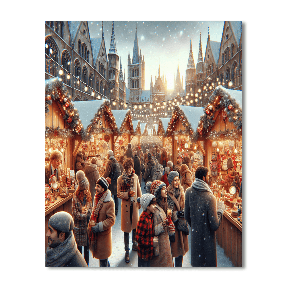 Bonn Christmas Market - Germany Paint By Numbers Kits