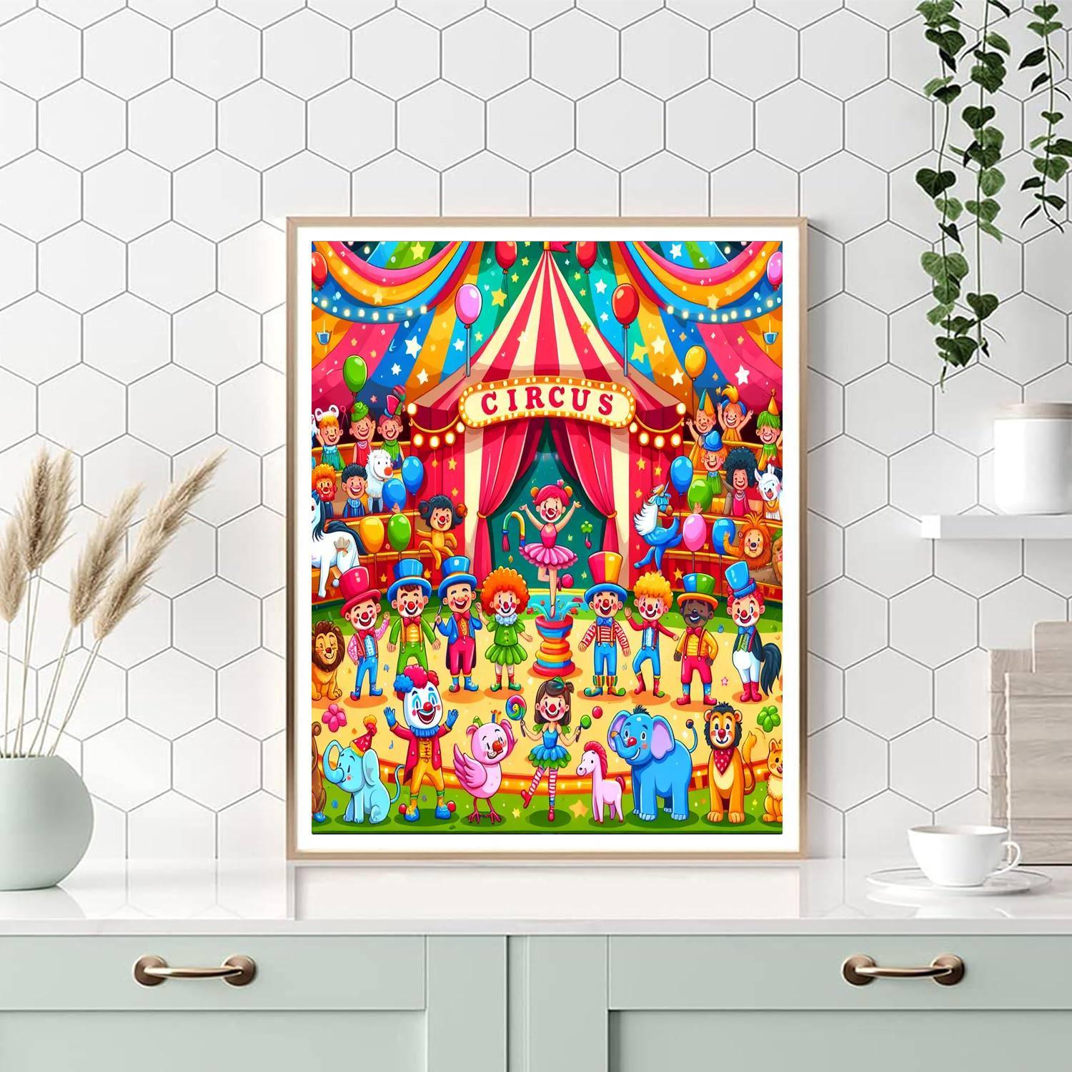 Charming Circus Celebration Paint By Number