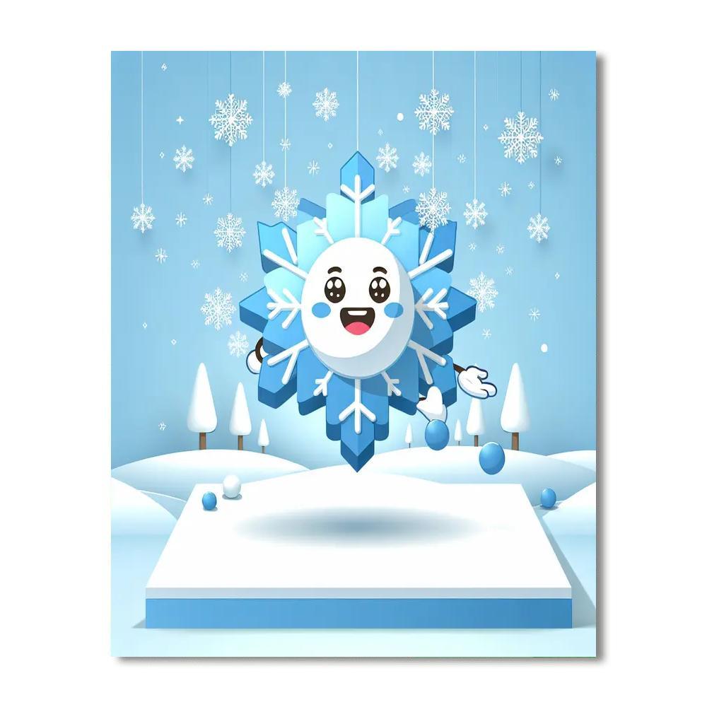 Jolly Snowflake DIY Paint By Numbers