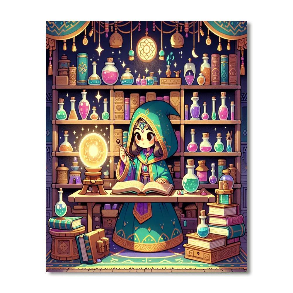Wizard's Enchanted Workshop Paint By Numbers
