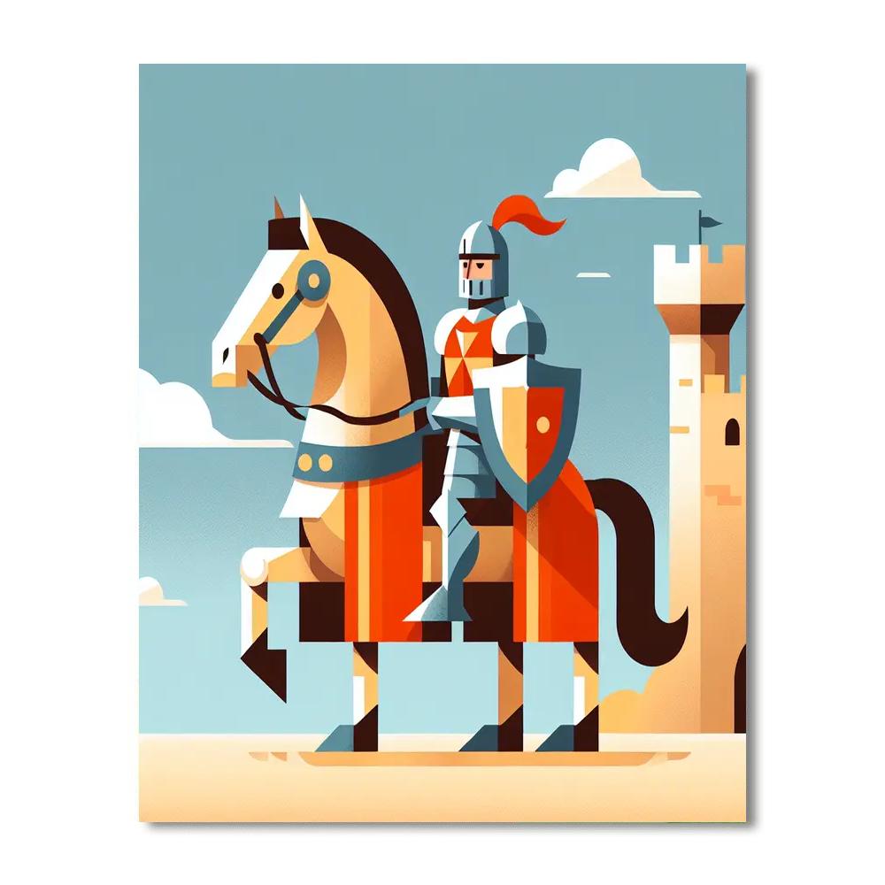 Gallant Knight's Tale Paint By Numbers Art