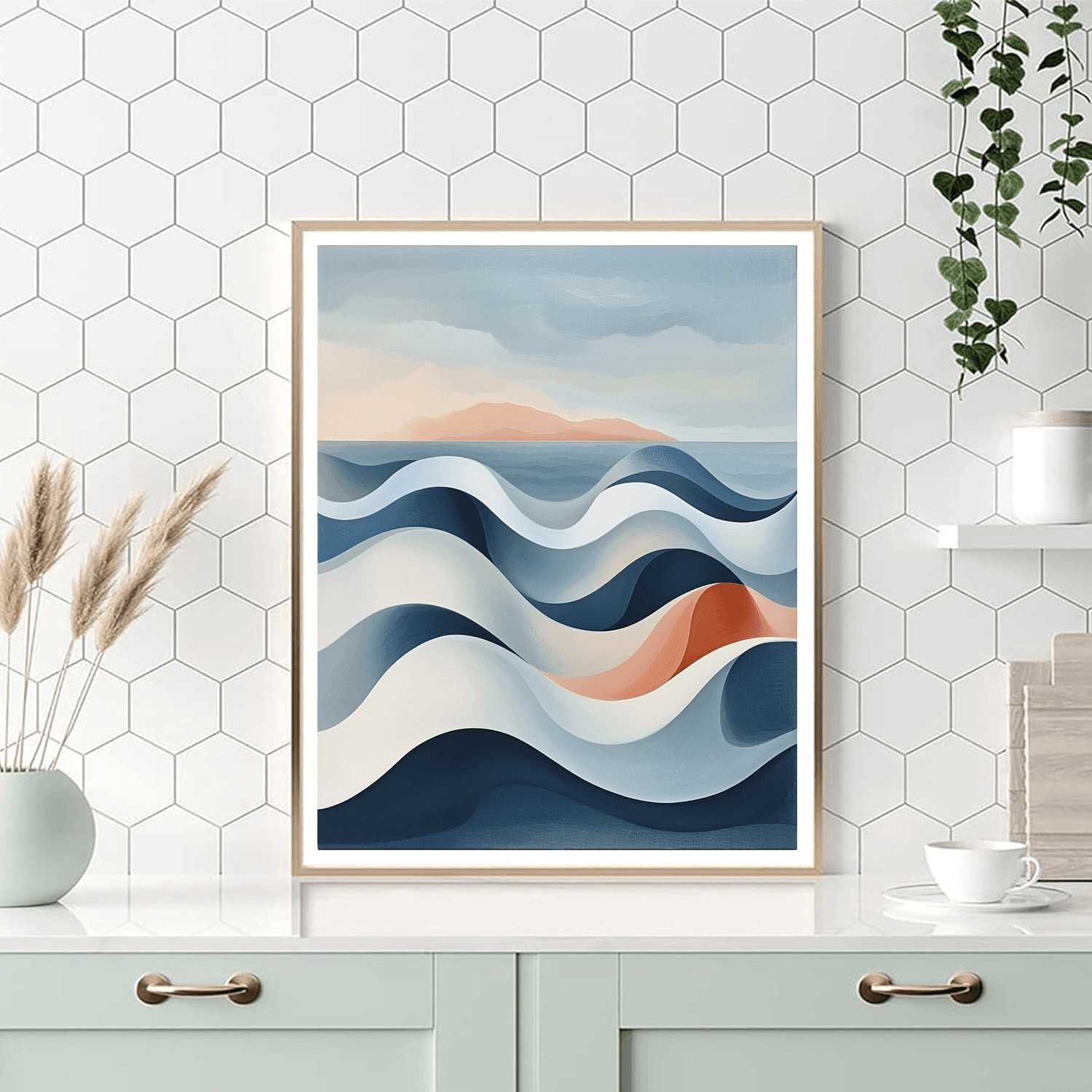 Barbara Hepworth Inspired Hepworth's Ocean Harmony  Paint By Numbers Art