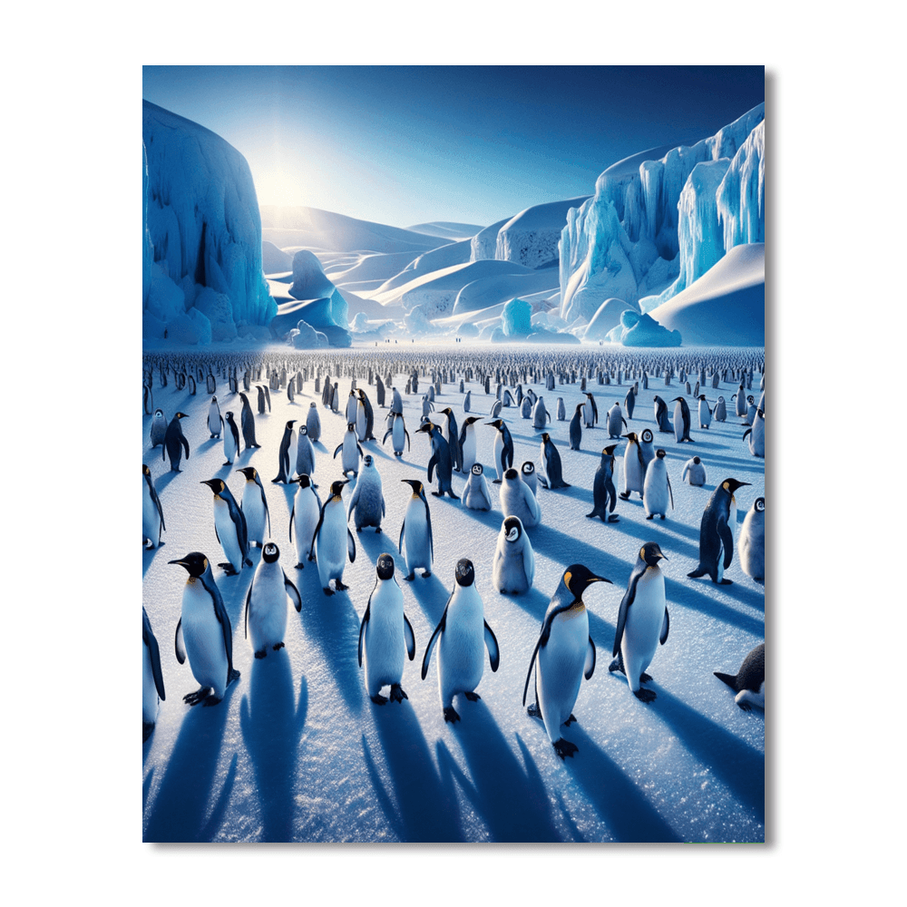 Penguin Parade DIY Paint By Numbers