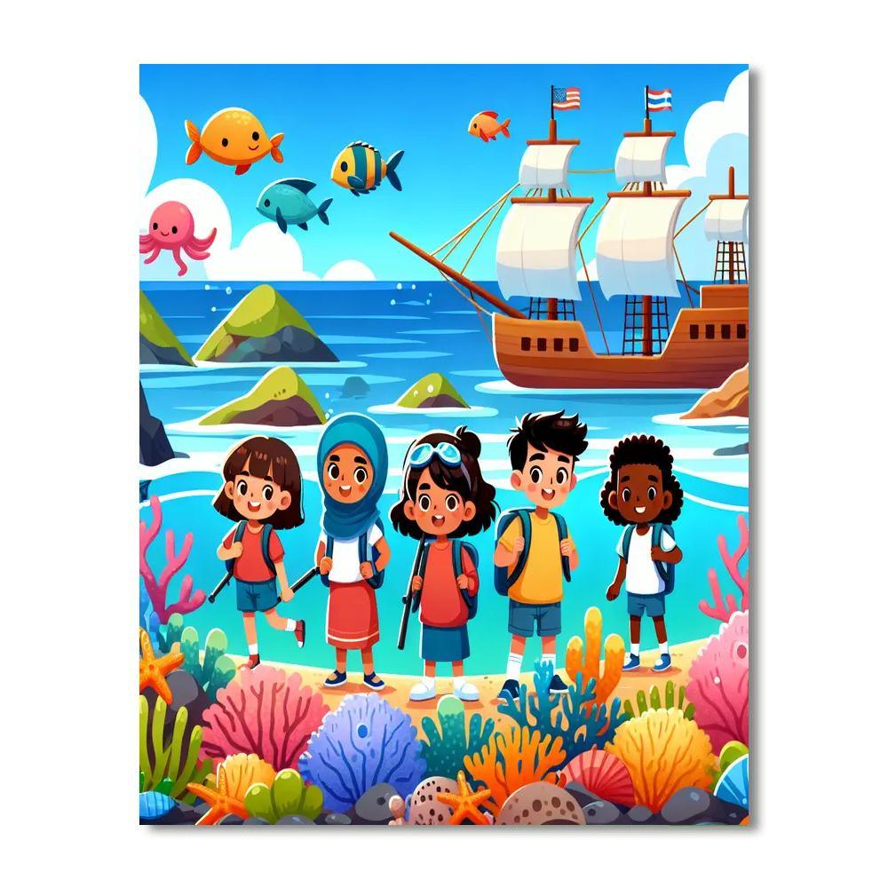 Oceanic Explorer Voyage Painting Number Kit