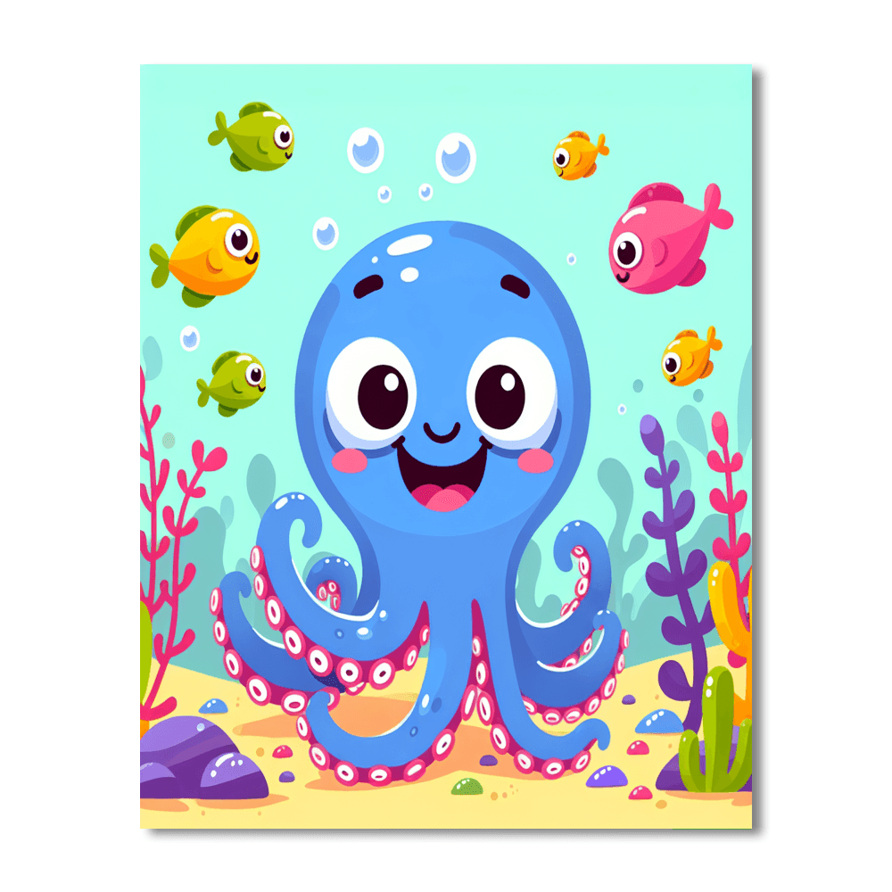Funny Octopus Number Painting