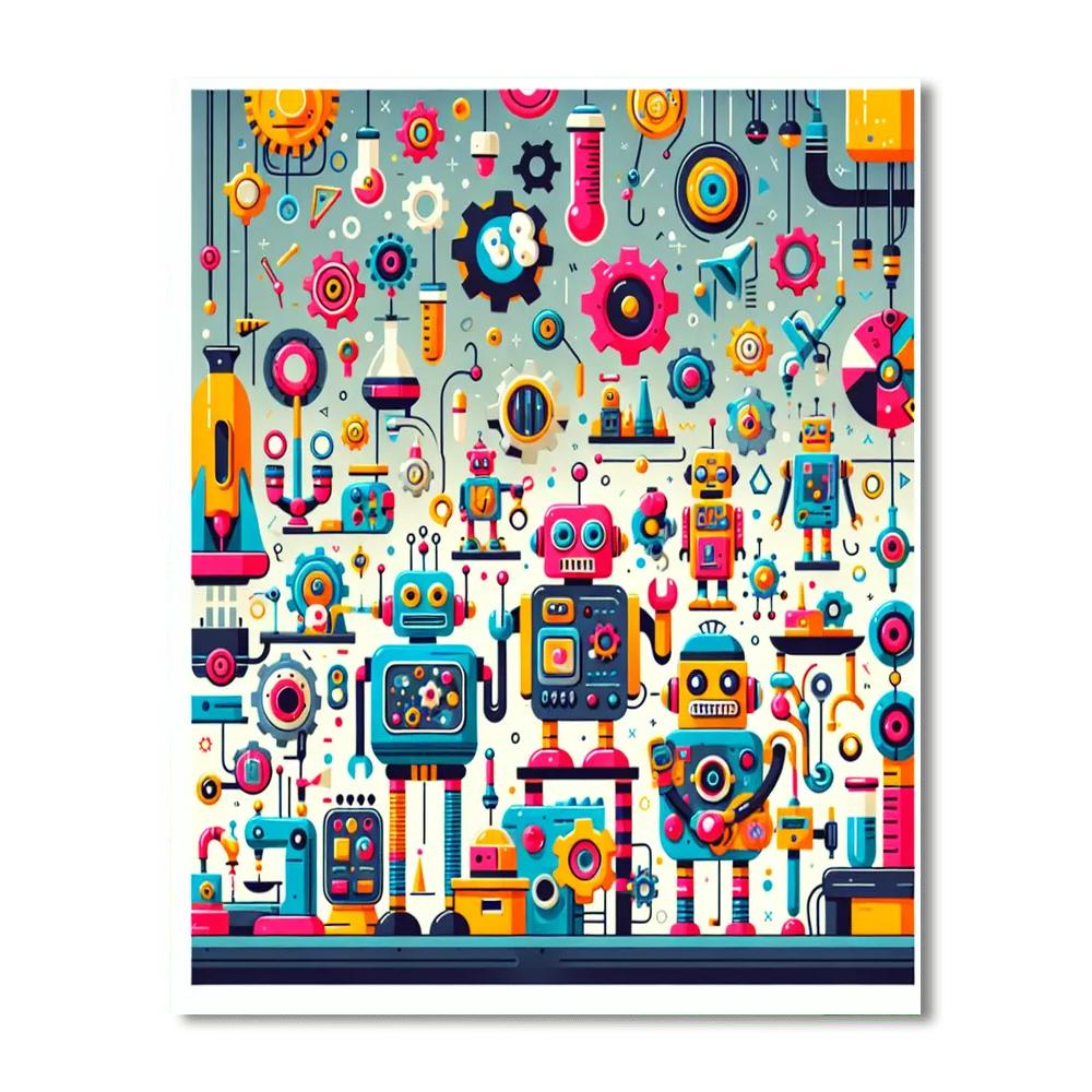 Robot's Discovery Lab DIY Paint By Numbers