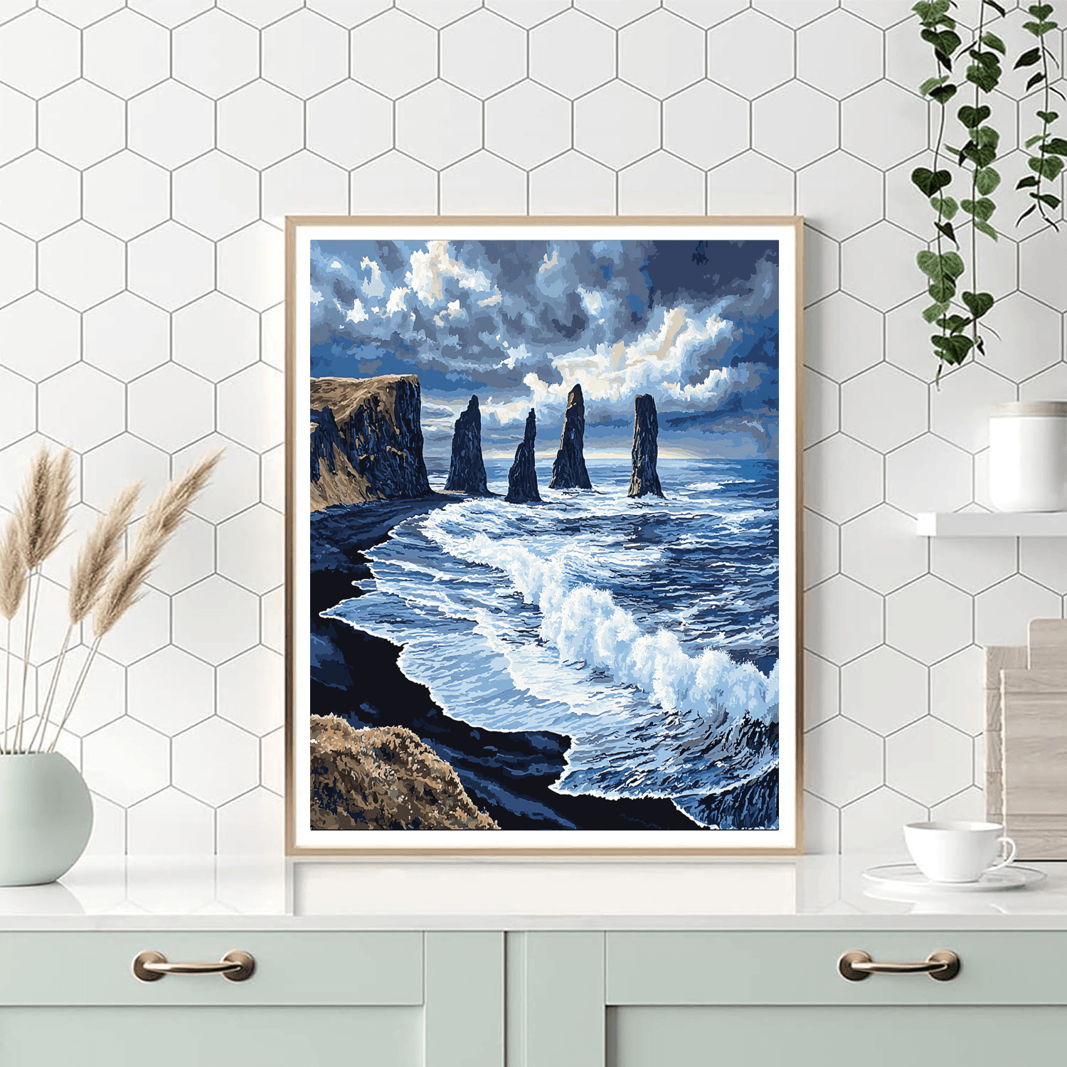 Reynisfjara Black Sand Beach Paint By Numbers Kits