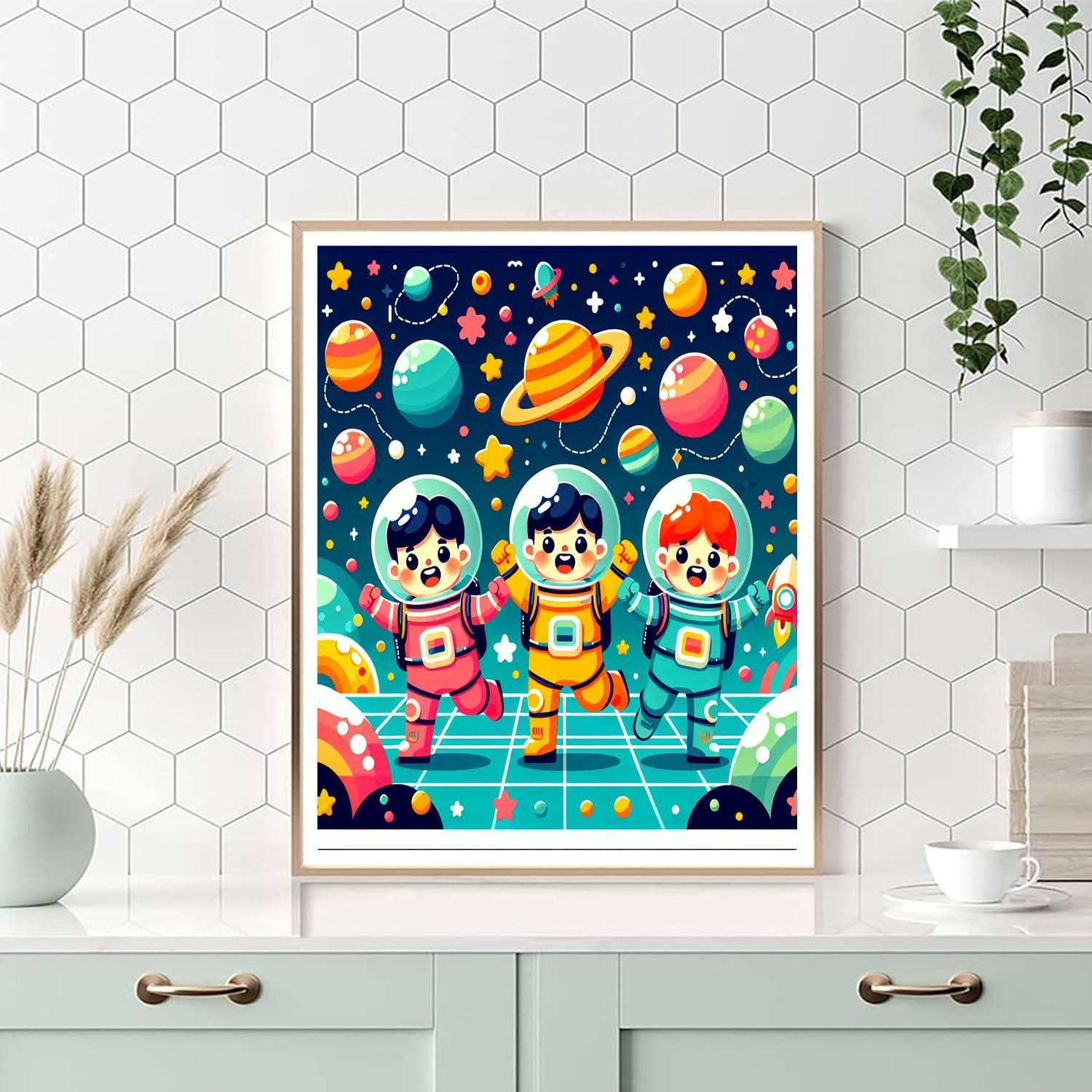 Adventures Of Space Pioneers Paint By Color