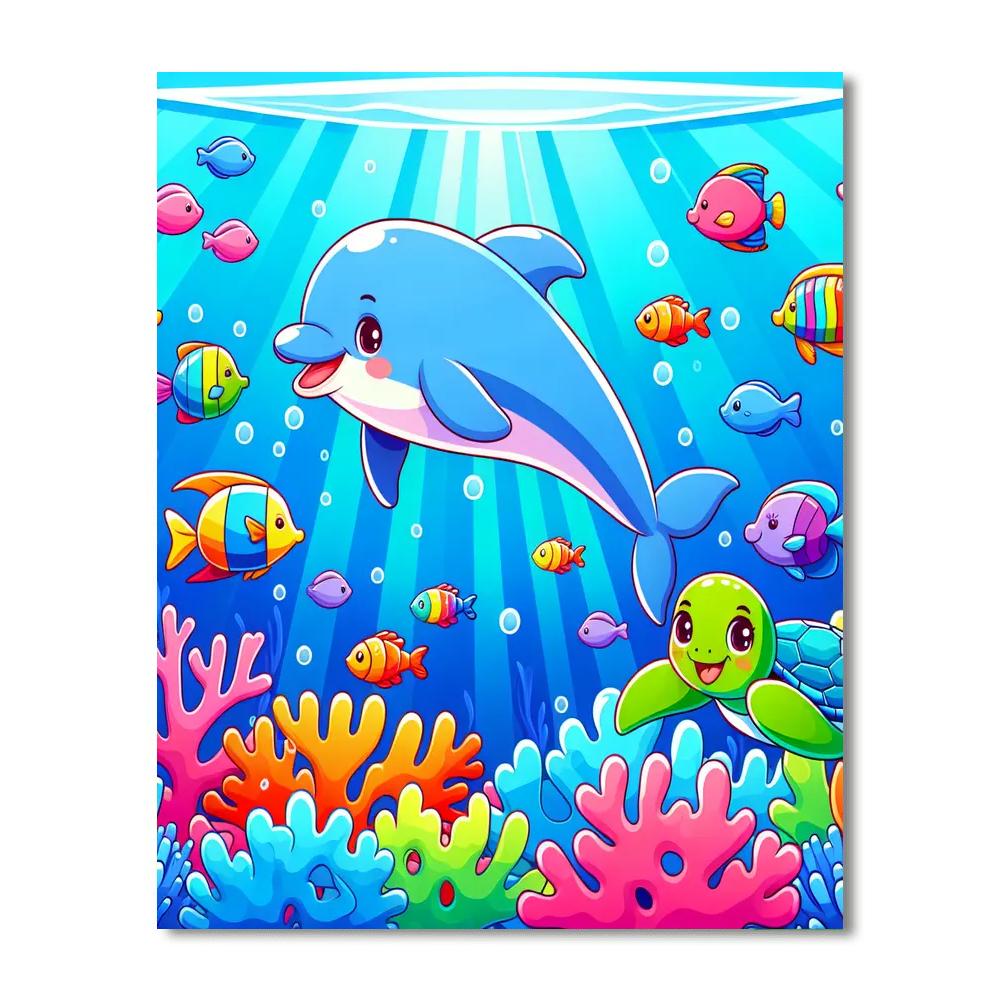 Underwater Explorer's Adventure Number Painting