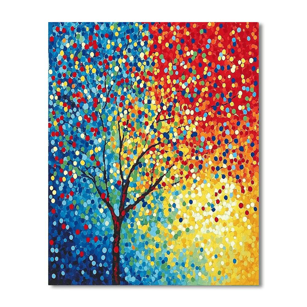 Georges Seurat Inspired Abstract Color Dance  Numbered Painting Kits