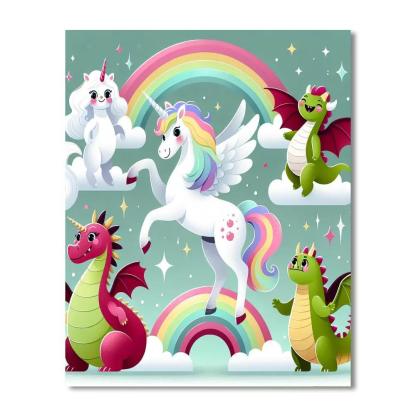 Funky Fantasy Creatures Numbered Painting Kits