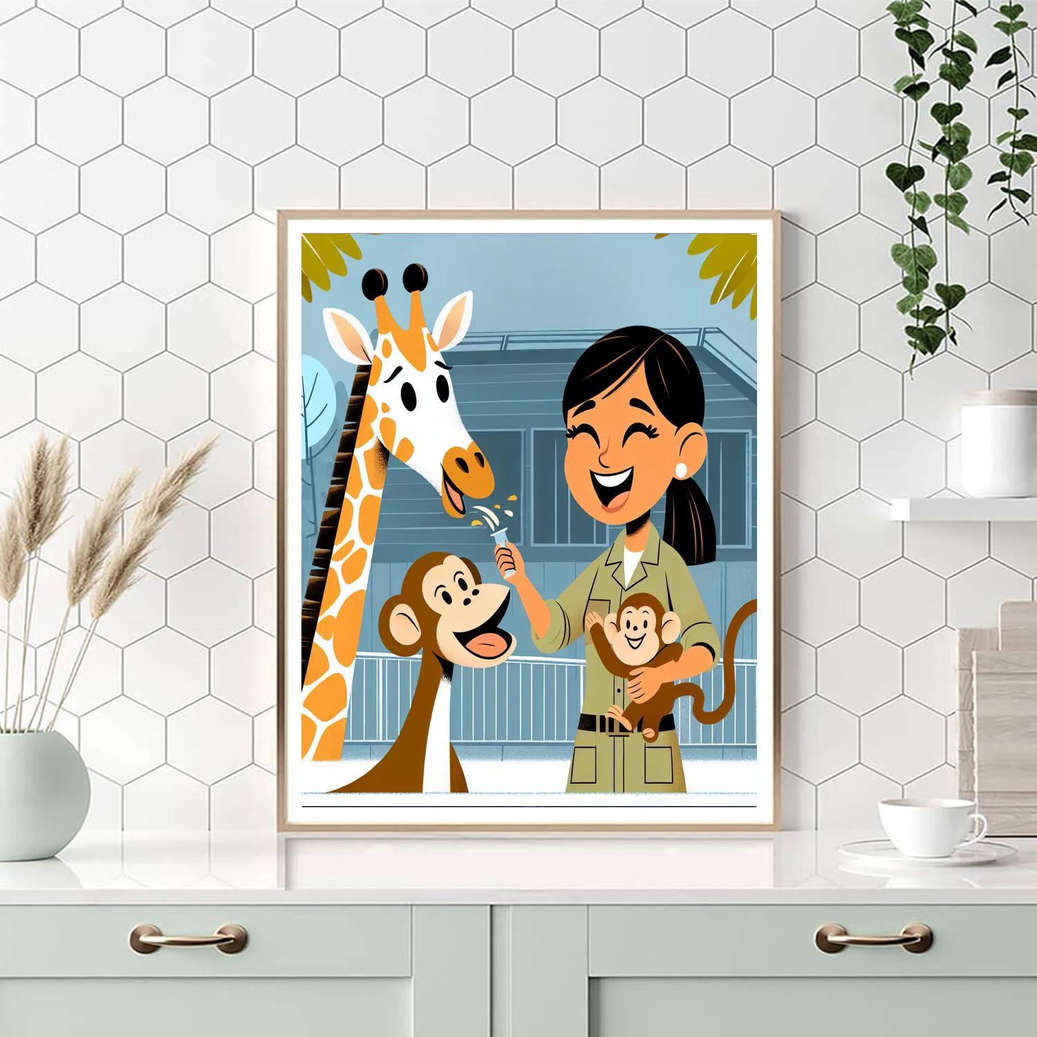 Friendly Neighborhood Zoo Painting By Numbers Kit