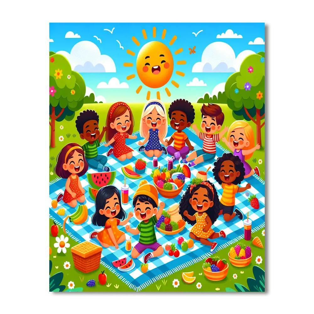 Charming Picnic Adventure Painting By Numbers Kit