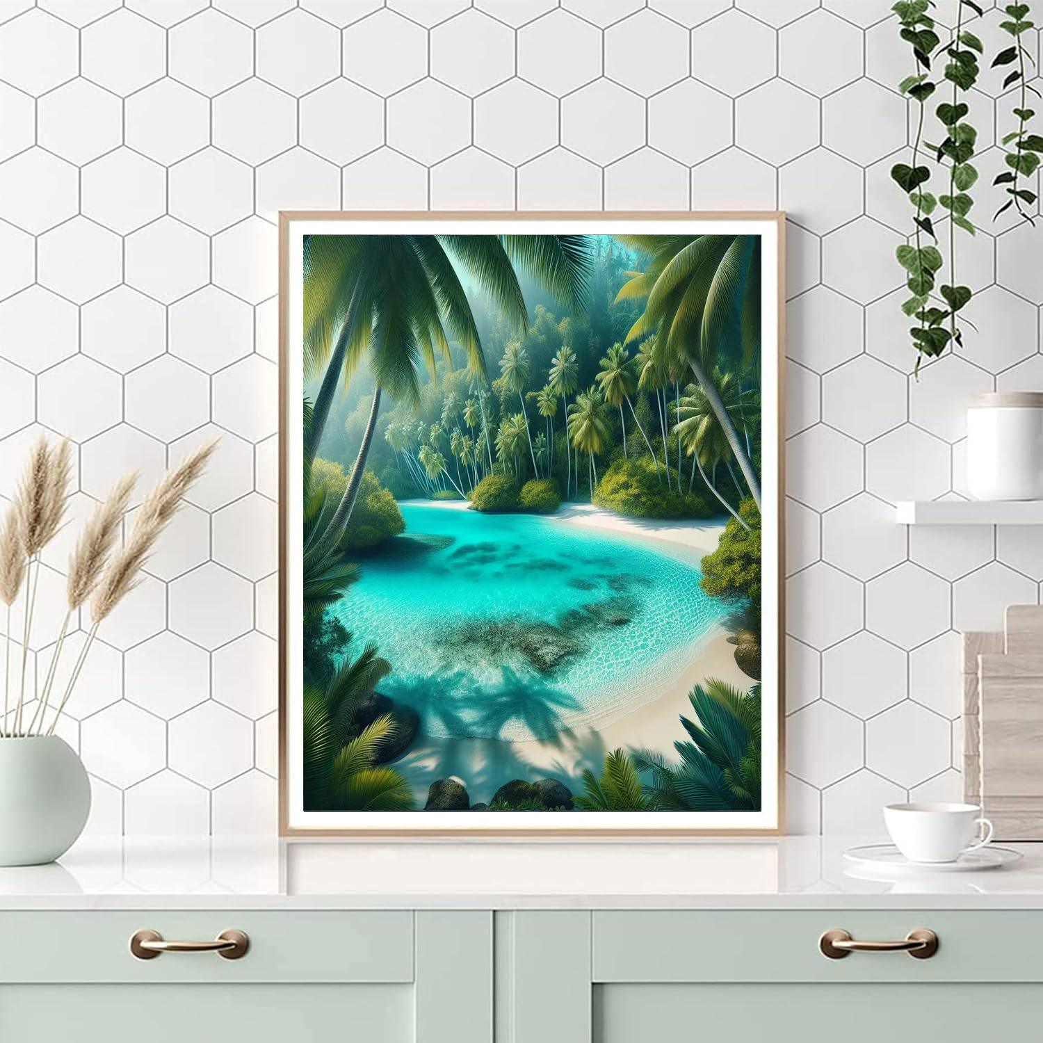 Tropical Lagoon Escape Paint By Color