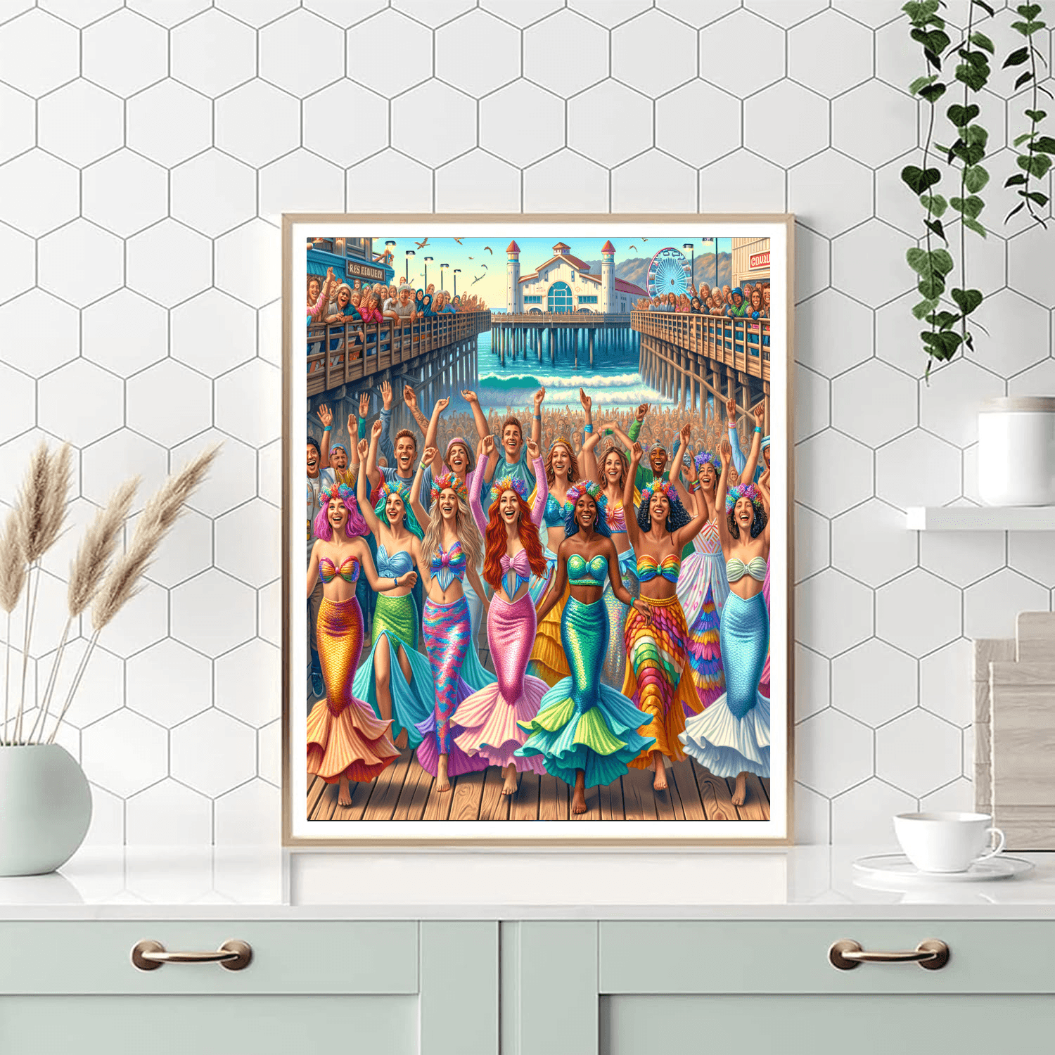 Mermaid Parade Painting By Numbers Kit