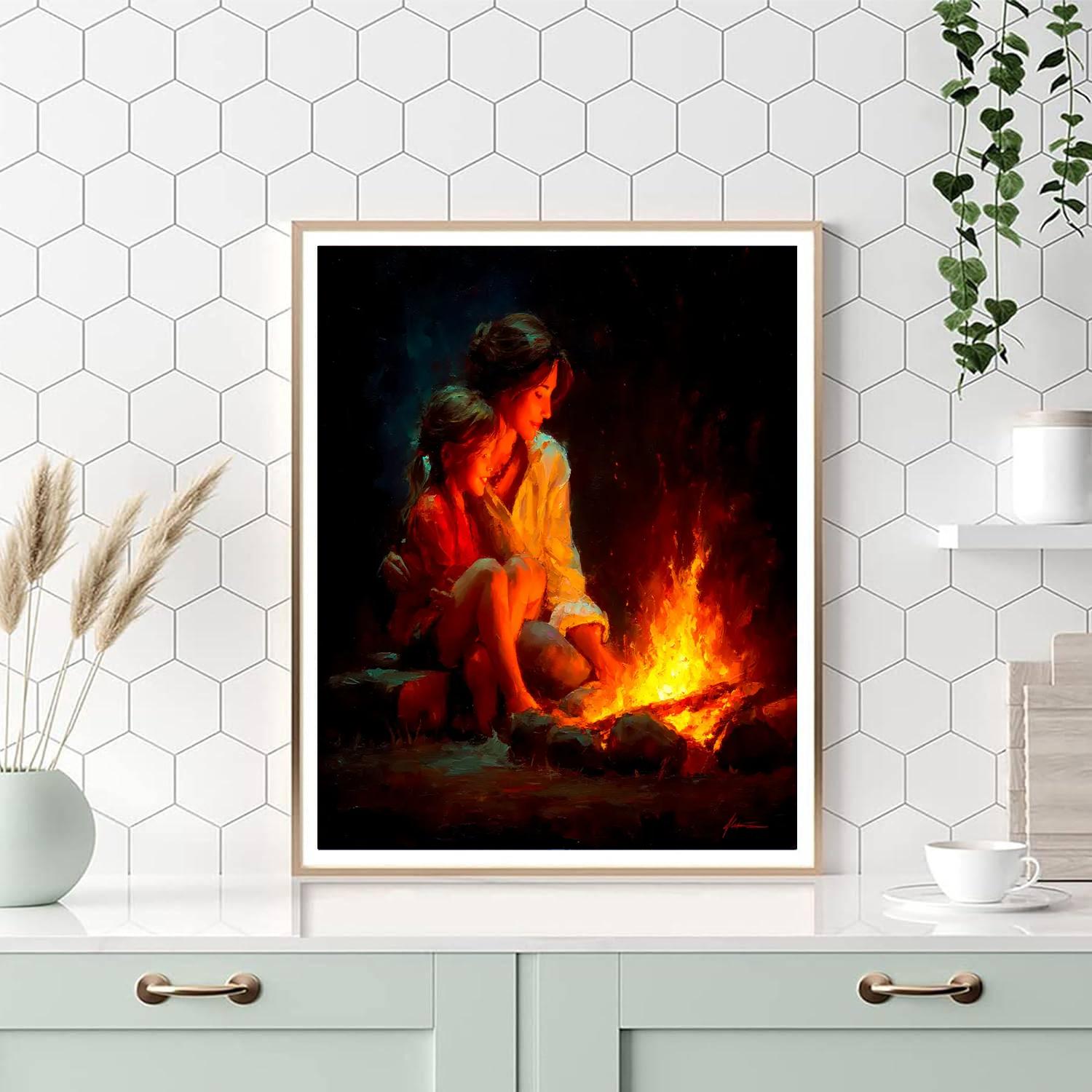 Cozy By The Fire Paint By Number